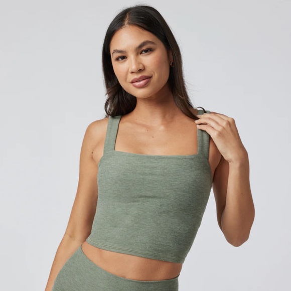 Vuori Tops - Vuori Elevation Square Neck Tank, Pistachio Heather XS